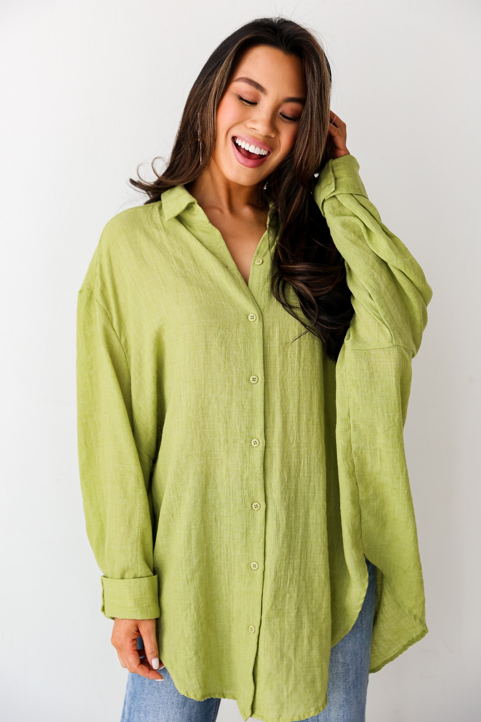 Allison Oversized Button-Up Blouse GL1