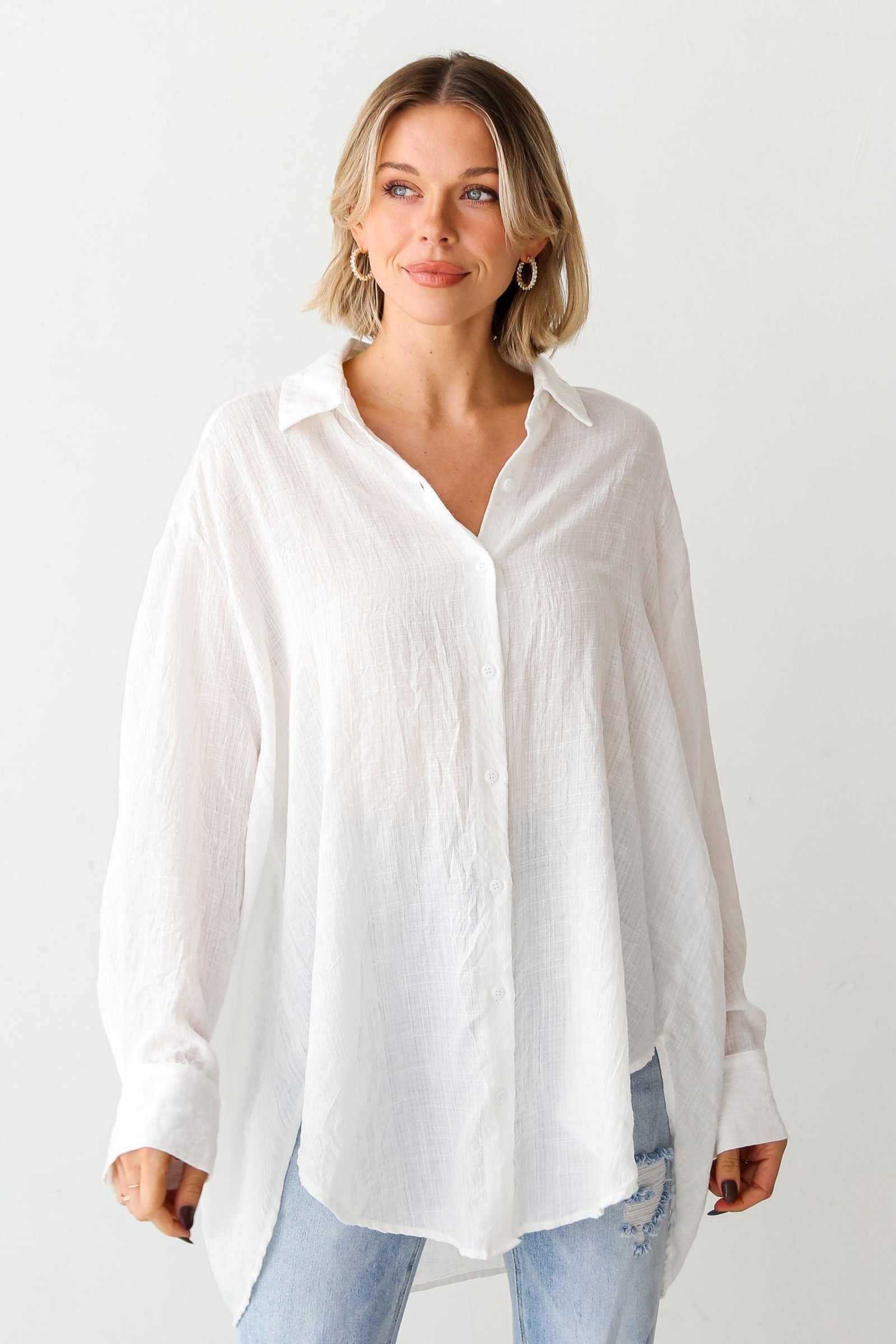 Allison Oversized Button-Up Blouse GL1