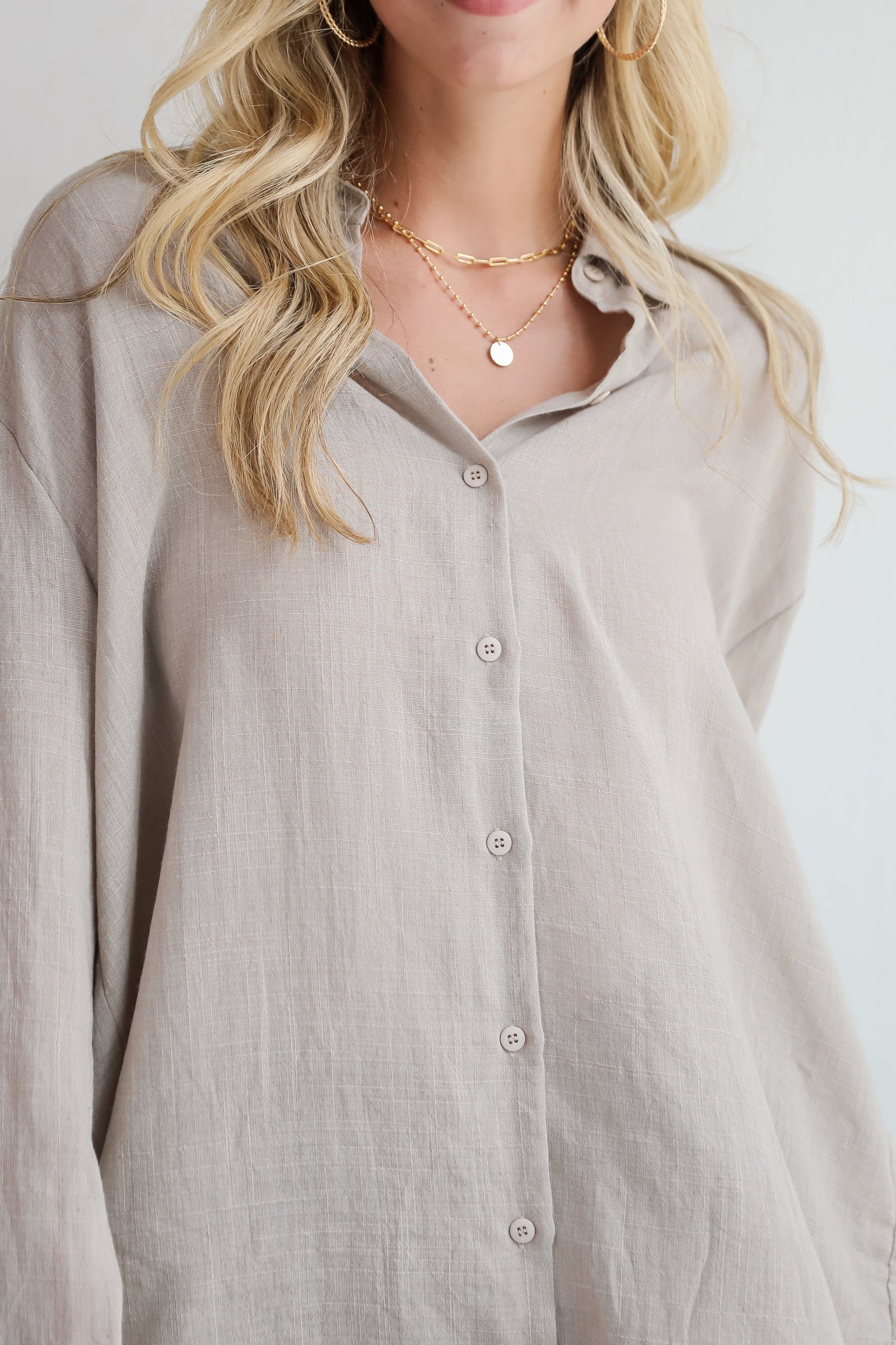 Allison Oversized Button-Up Blouse GL1