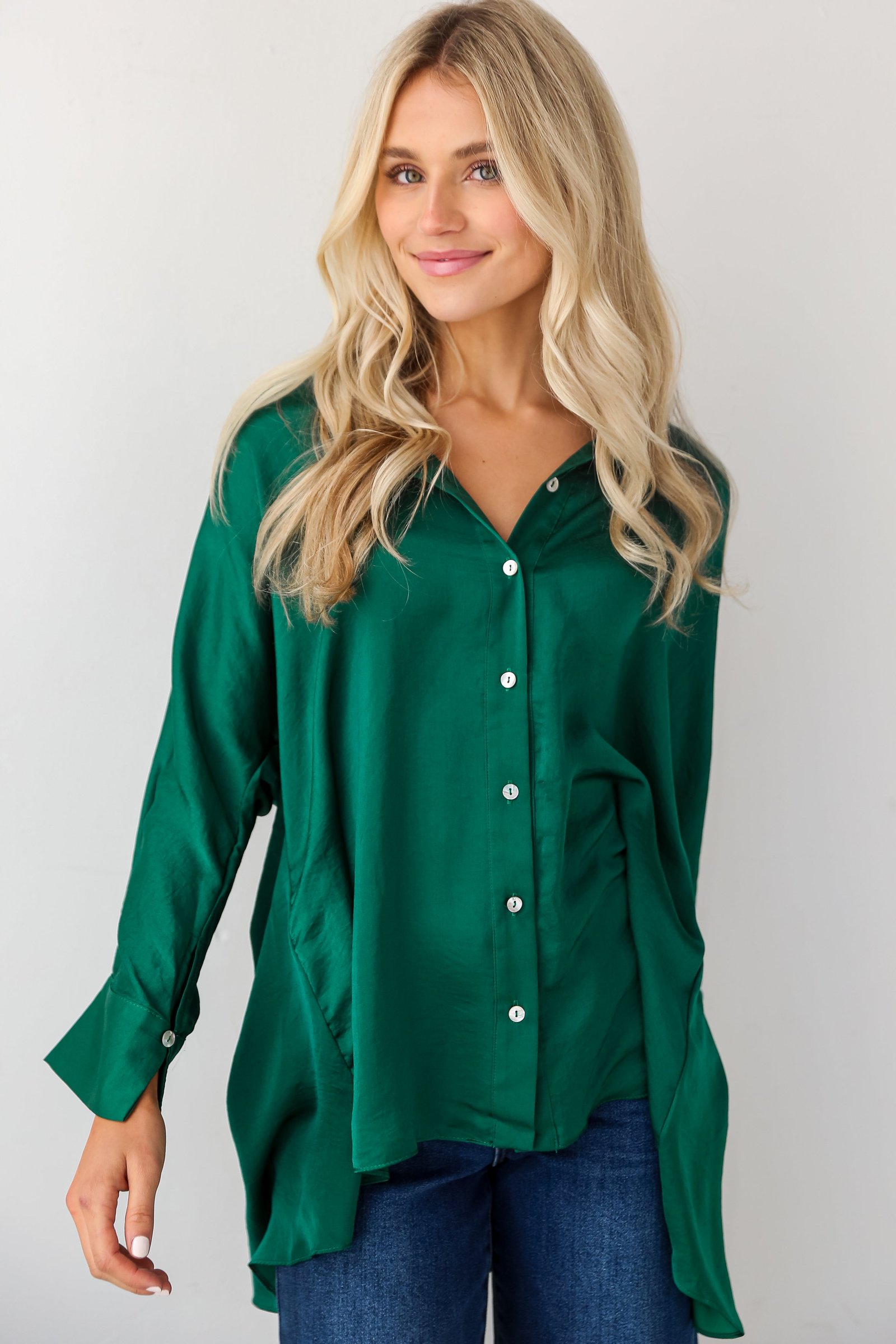 Marvelous Icon Satin Oversized Blouse GL8