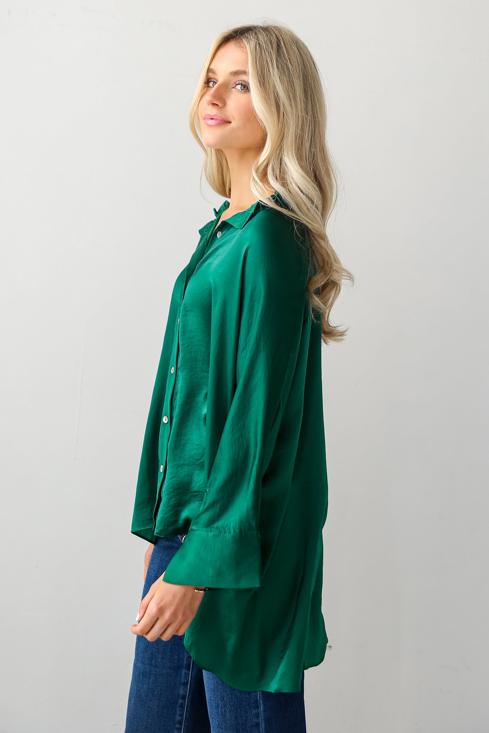 Marvelous Icon Satin Oversized Blouse GL8