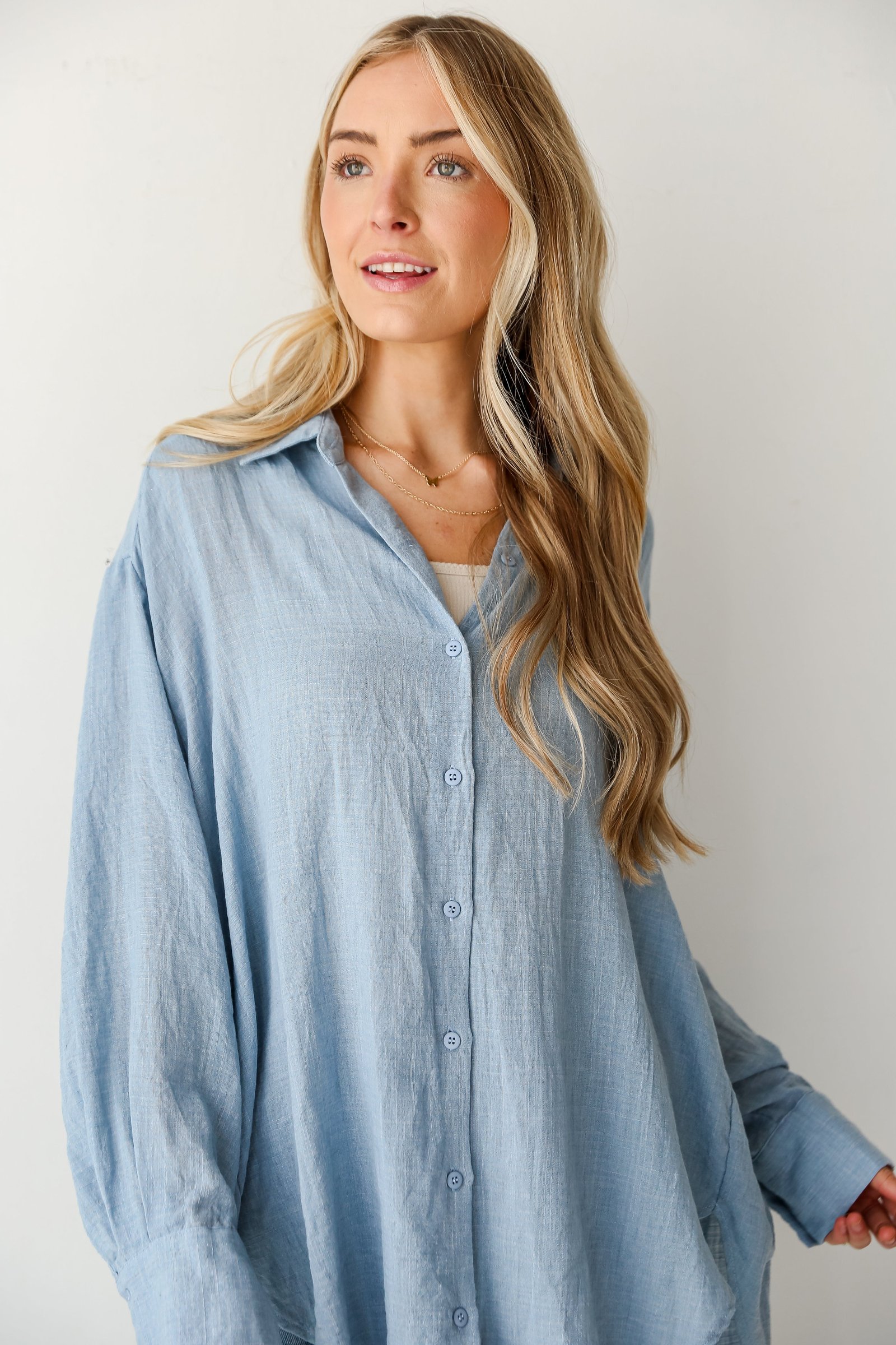 Allison Oversized Button-Up Blouse GL1