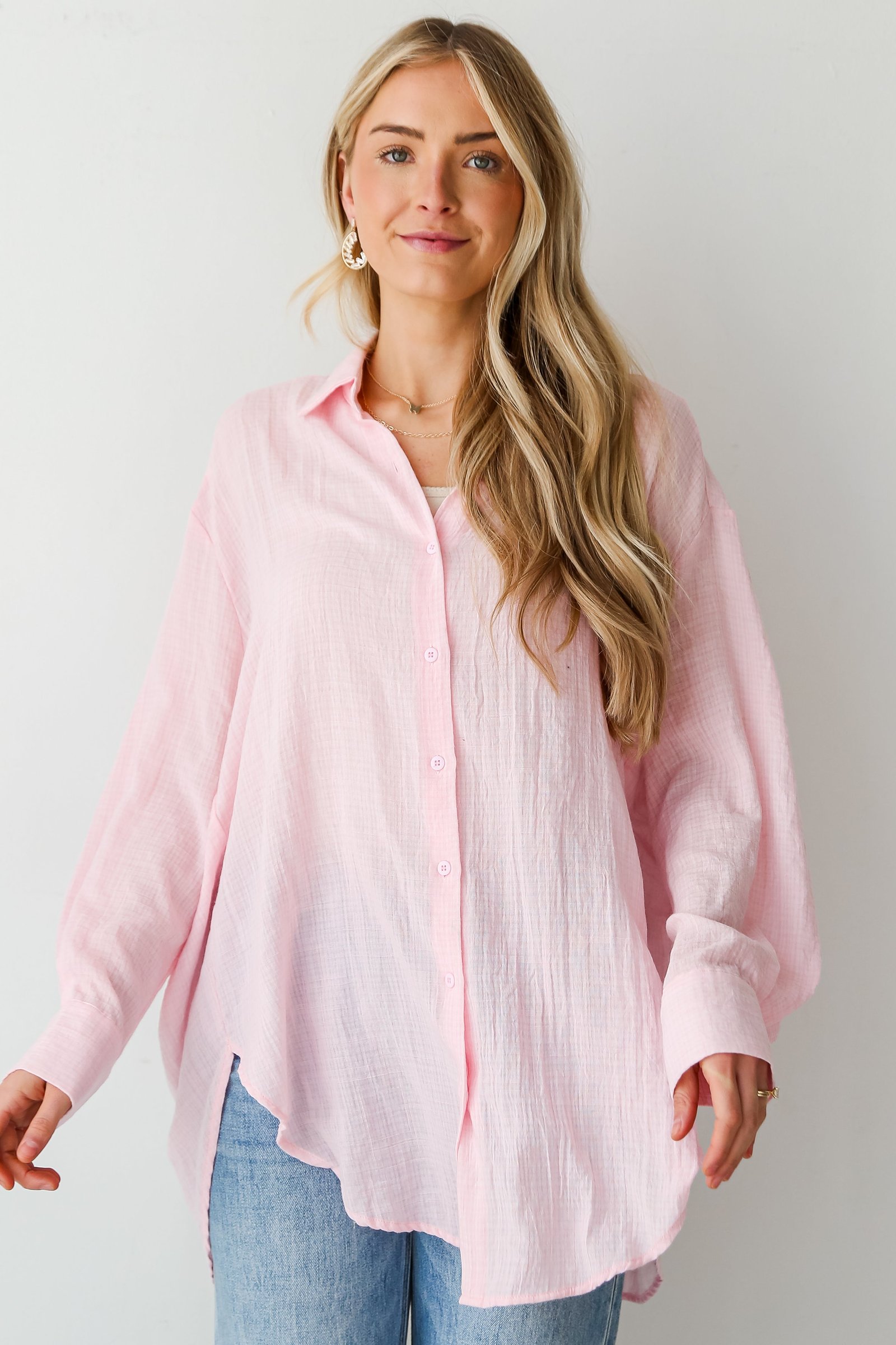 Allison Oversized Button-Up Blouse GL1