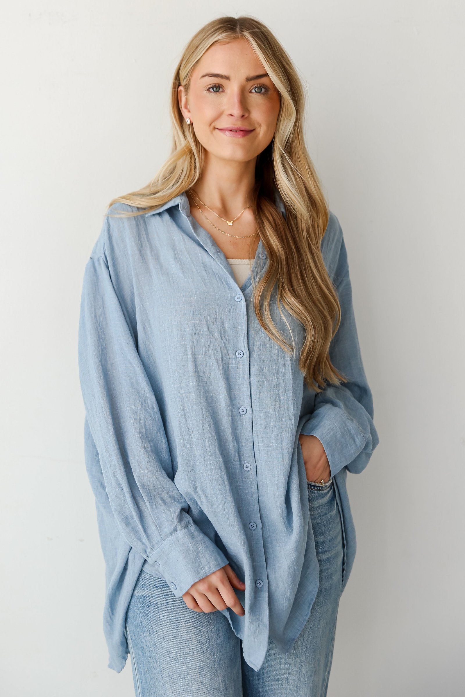 Allison Oversized Button-Up Blouse GL1