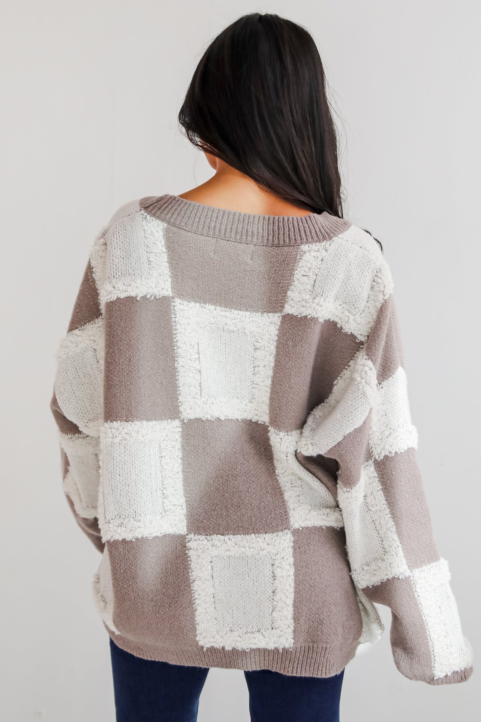 Wanna Be Close Checkered Sweater Cardigan GL7