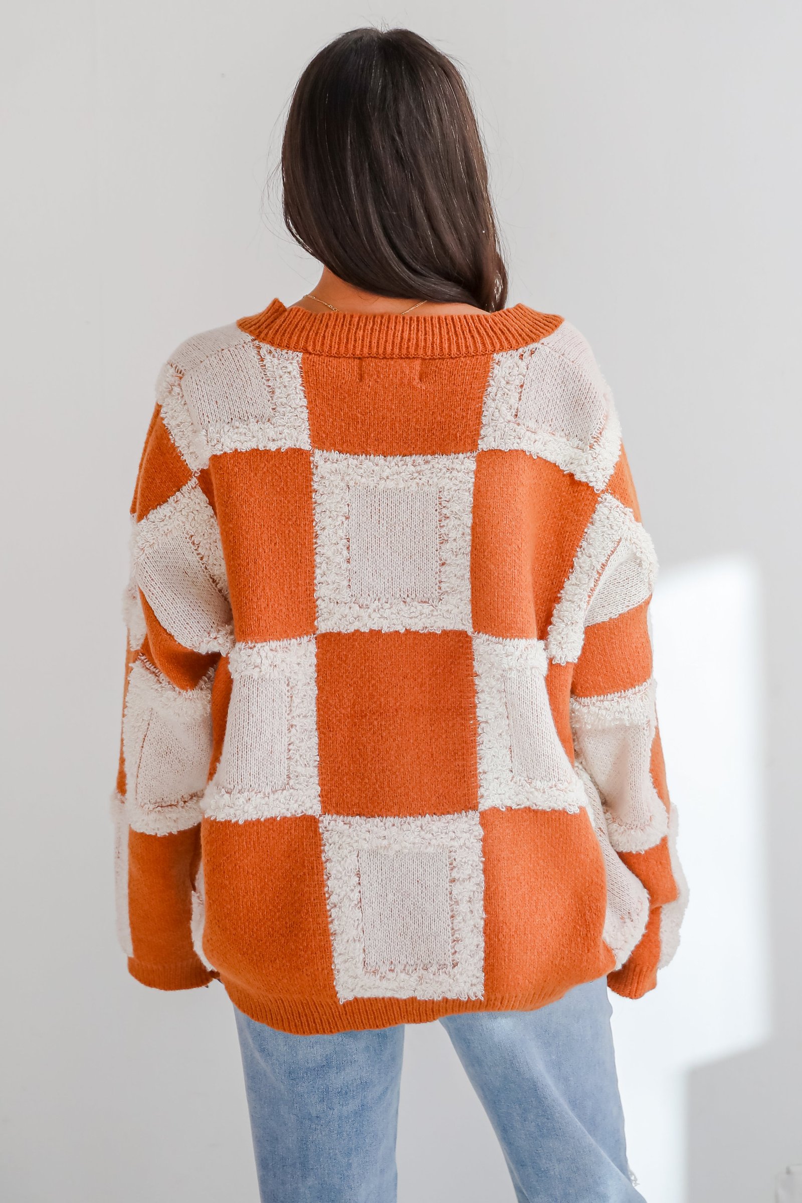 Wanna Be Close Checkered Sweater Cardigan GL7