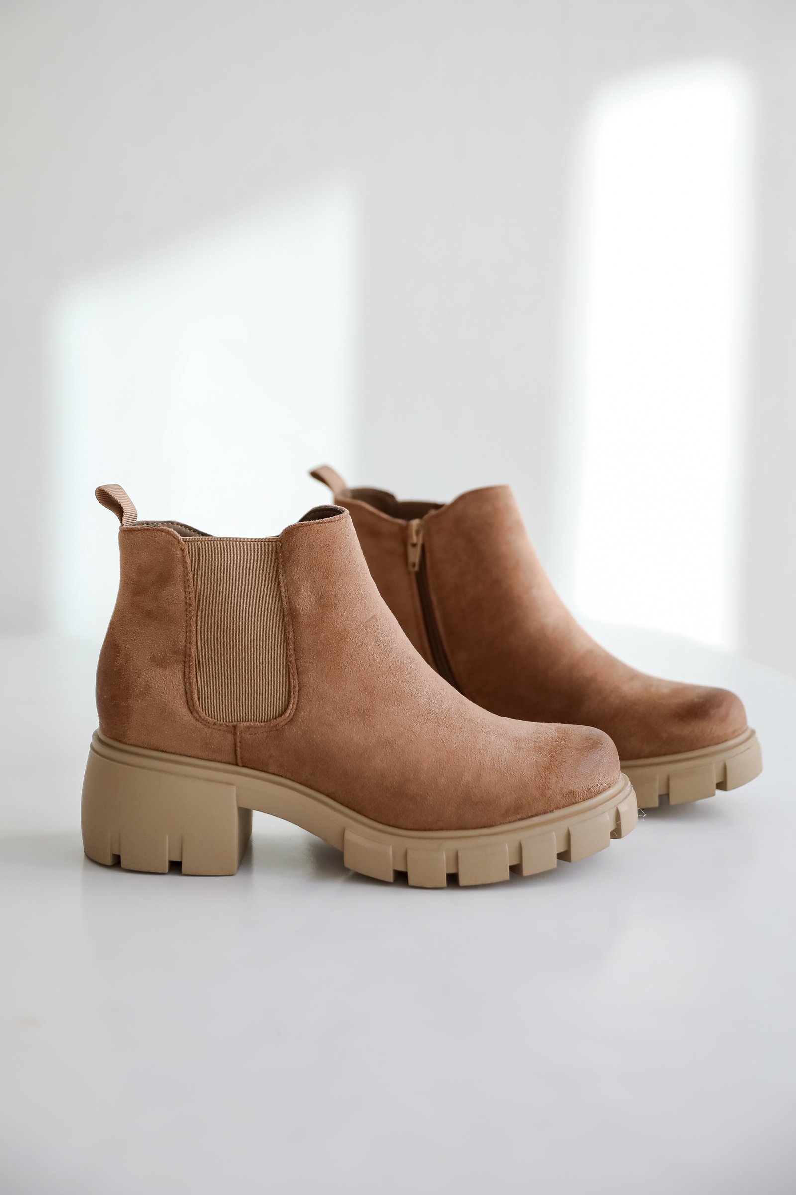 Walk It Out Taupe Platform Booties GL6