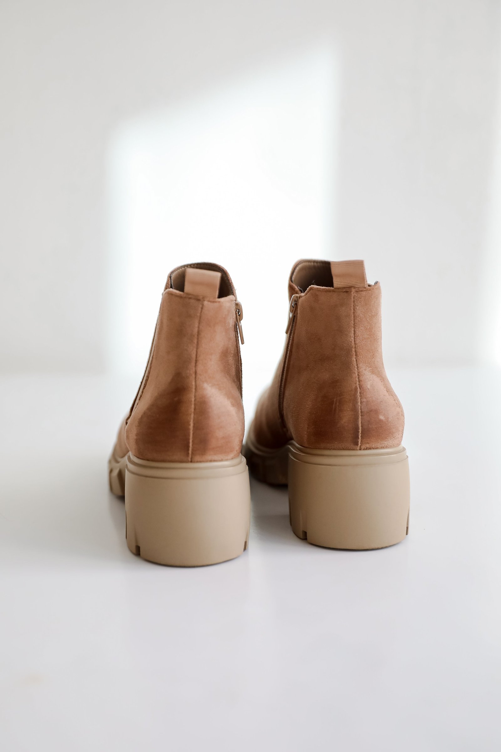 Walk It Out Taupe Platform Booties GL6