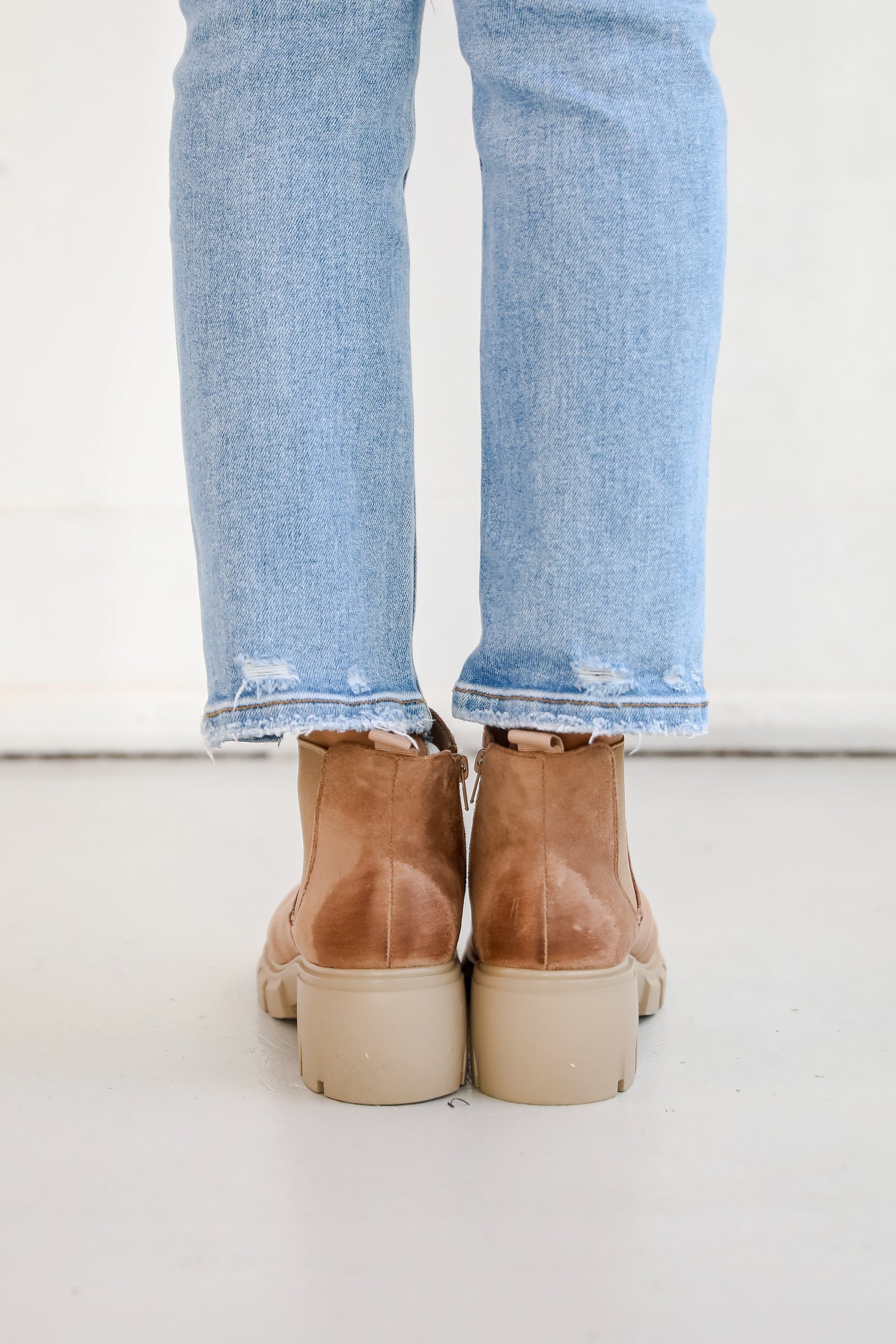 Walk It Out Taupe Platform Booties GL6