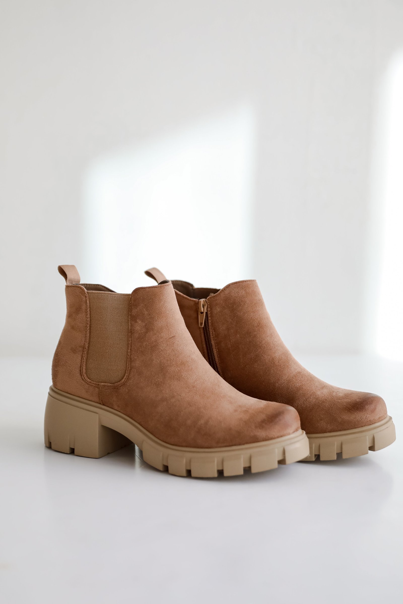 Walk It Out Taupe Platform Booties GL6