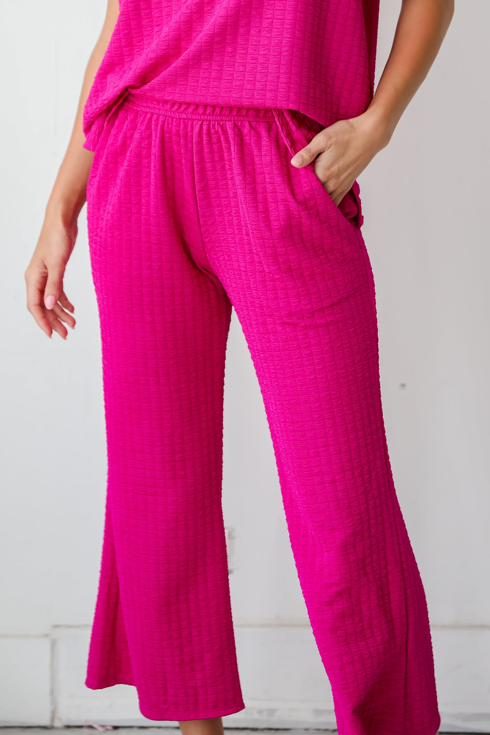 Sweet Surprise Textured Wide Leg Pants GL17